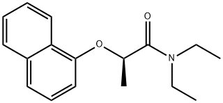(R)-N,N-ジエチル-2-(1-ナフタレニルオキシ)プロパンアミド 化学構造式