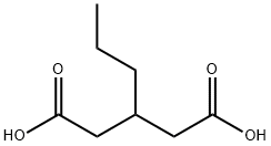 3-プロピルグルタル酸 化学構造式