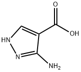 3-アミノ-1H-ピラゾール-4-カルボン酸 化学構造式