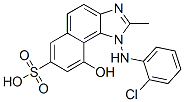 1-(2-chloroanilino)-9-hydroxy-2-methyl-1H-naphth[1,2-d]imidazole-7-sulphonic acid Struktur