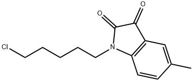 1-(5-CHLORO-PENTYL)-5-METHYL-1H-INDOLE-2,3-DIONE 结构式