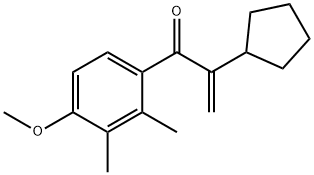 2-cyclopentyl-1-(4-methoxy-2,3-dimethylphenyl)prop-2-en-1-one 化学構造式