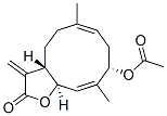 (3aS,6E,9S,10E,11aR)-9-Acetoxy-3a,4,5,8,9,11a-hexahydro-6,10-dimethyl-3-methylenecyclodeca[b]furan-2(3H)-one,41743-61-7,结构式