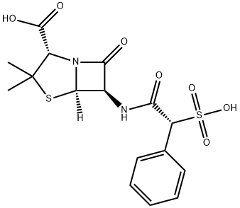 (2S,5β)-3,3-ジメチル-7-オキソ-6α-[[(R)-フェニル(スルホ)アセチル]アミノ]-4-チア-1-アザビシクロ[3.2.0]ヘプタン-2β-カルボン酸