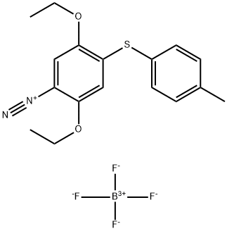 2,5-diethoxy-4-(p-tolylthio)benzenediazonium tetrafluoroborate 化学構造式
