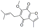 6-メトキシ-3-メチル-5-(3-メチル-2-ブテニル)-4,7-ベンゾフランジオン 化学構造式