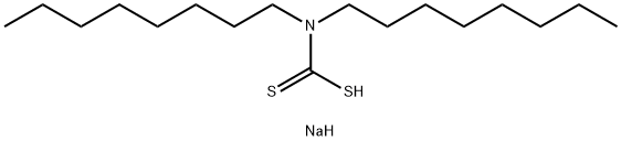 sodium dioctyldithiocarbamate Struktur