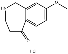 8-Methoxy-1,2,3,4-tetrahydrobenzo[c]azepin-5-one hydrochloride Structure