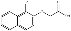 2-[(1-ブロモ-2-ナフチル)オキシ]酢酸 化学構造式
