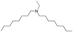 Ethyldioctylamine Structure