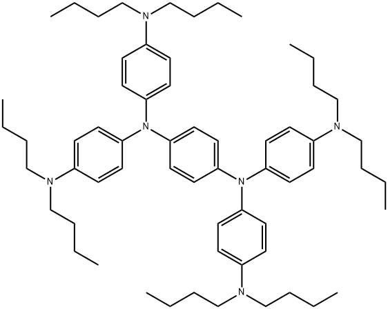 N,N,N',N'-Tetrakis[4-(dibutylamino)phenyl]benzene-1,4-diamine Struktur