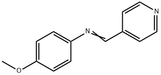 4-メトキシ-N-(4-ピリジニルメチレン)ベンゼンアミン 化学構造式