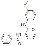 Benzamide, N-[1-[[(3-methoxyphenyl)amino]carbonyl]-1,3-pentadienyl]- (9CI),418796-45-9,结构式