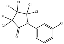 3,3,4,4,5,5-Hexachloro-1-(3-chlorophenyl)pyrrolidin-2-one,41910-51-4,结构式