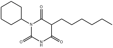 1-Cyclohexyl-5-hexylbarbituric acid 结构式