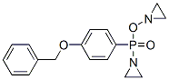 4-(ベンジルオキシ)フェニル=ビス(1-アジリジニル)ホスフィナート 化学構造式