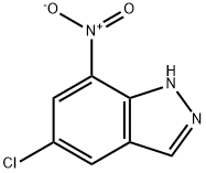 5-CHLORO-7-NITRO (1H)INDAZOLE 化学構造式