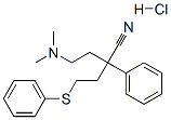 2-(2-dimethylaminoethyl)-2-phenyl-4-phenylsulfanyl-butanenitrile hydrochloride Structure