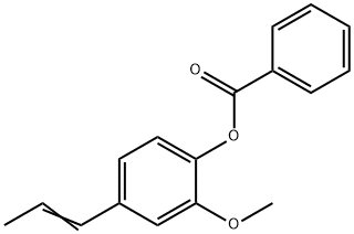 2-甲氧基-4-(1-丙烯基)苯酚苯甲酸酯,4194-00-7,结构式