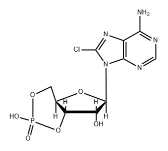 8-クロロアデノシン3',5'-りん酸 化学構造式