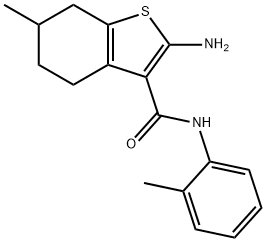 2-AMINO-6-METHYL-N-(2-METHYLPHENYL)-4,5,6,7-TETRAHYDRO-1-BENZOTHIOPHENE-3-CARBOXAMIDE Struktur