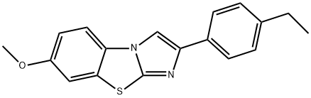 2-(4-ETHYLPHENYL)-7-METHOXYIMIDAZO[2,1-B]BENZOTHIAZOLE 化学構造式