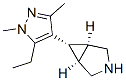 3-Azabicyclo[3.1.0]hexane,6-(5-ethyl-1,3-dimethyl-1H-pyrazol-4-yl)-,(1alpha,5alpha,6alpha)-(9CI) 结构式