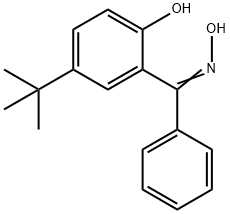 [5-(TERT-BUTYL)-2-HYDROXYPHENYL](PHENYL)METHANONE OXIME 化学構造式