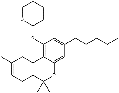 6a,7,10,10a-Tetrahydro-6,6,9-trimethyl-3-pentyl-1-[(tetrahydro-2H-pyran-2-yl)oxy]-6H-dibenzo[b,d]pyran Structure