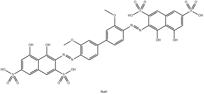 tetrasodium 3,3'-[(3,3'-dimethoxy[1,1'-biphenyl]-4,4'-diyl)bis(azo)]bis[4,5-dihydroxynaphthalene-2,7-disulphonate] 