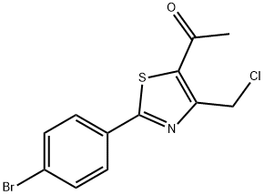 1-[2-(4-Bromophenyl)-4-(chloromethyl)-1,3-thiazol-5-yl]ethanone,41981-07-1,结构式