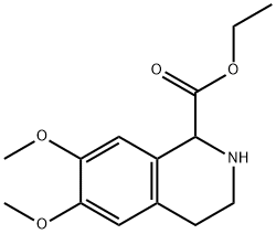 6,7-ジメトキシ-1,2,3,4-テトラヒドロイソキノリン-1-カルボン酸エチル 化学構造式