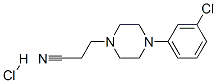 4-(3-chlorophenyl)piperazine-1-propiononitrile monohydrochloride Structure