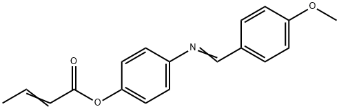 クロトン酸4-(4-メトキシベンジリデンアミノ)フェニル 化学構造式