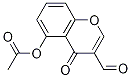 3-ホルミル-4-オキソ-4H-クロメン-5-イル アセタート 化学構造式