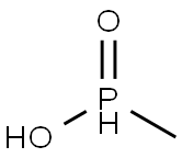 メチルホスフィン酸 化学構造式