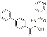 3-Pyridinecarboxamide, N-(2-(1,1'-biphenyl)-4-yl-1-hydroxy-2-oxoethyl)- Struktur