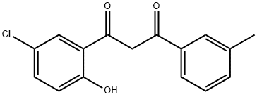 1-(5-氯-2-羟基苯基)-3-(间甲苯基)丙烷-1,3-二酮 结构式