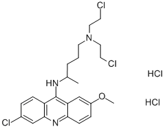 N,N-ビス(2-クロロエチル)-N'-(6-クロロ-2-メトキシアクリジン-9-イル)-1,4-ペンタンジアミン·2塩酸塩 price.