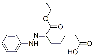 2-(2-フェニルヒドラゾノ)ヘプタン二酸水素1-エチル 化学構造式