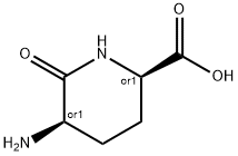 3-amino-2-piperidone-6-carboxylic acid 化学構造式