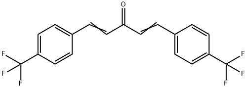 1,5-Bis(4-trifluoromethylphenyl)-penta-1,4-diene-3-one 化学構造式