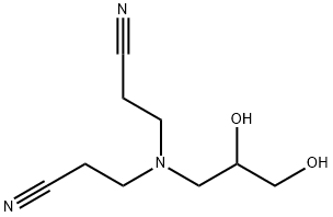 3,3'-[(2,3-dihydroxypropyl)imino]bispropiononitrile 结构式