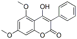 4-Hydroxy-5,7-dimethoxy-3-phenyl-2H-1-benzopyran-2-one Struktur