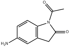 2H-Indol-2-one,  1-acetyl-5-amino-1,3-dihydro- Struktur