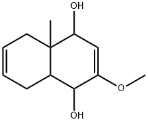 1,4-Naphthalenediol, 1,4,4a,5,8,8a-hexahydro-2-methoxy-4a-methyl- (9CI) Struktur