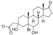 5-bromo-3,6-dihydroxyandrostan-17-one-3-acetate Structure