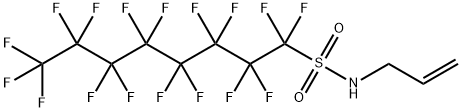 1,1,2,2,3,3,4,4,5,5,6,6,7,7,8,8,8-ヘプタデカフルオロ-N-(2-プロペニル)-1-オクタンスルホンアミド 化学構造式