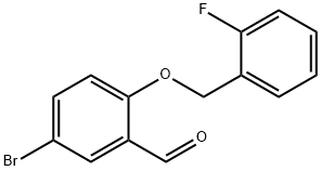5-BROMO-2-[(2-FLUOROBENZYL)OXY]BENZALDEHYDE 化学構造式