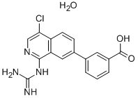 3-(4-CHLORO-1-GUANIDINOISOQUINOLIN-7-YL)BENZOIC ACID HYDRATE 化学構造式